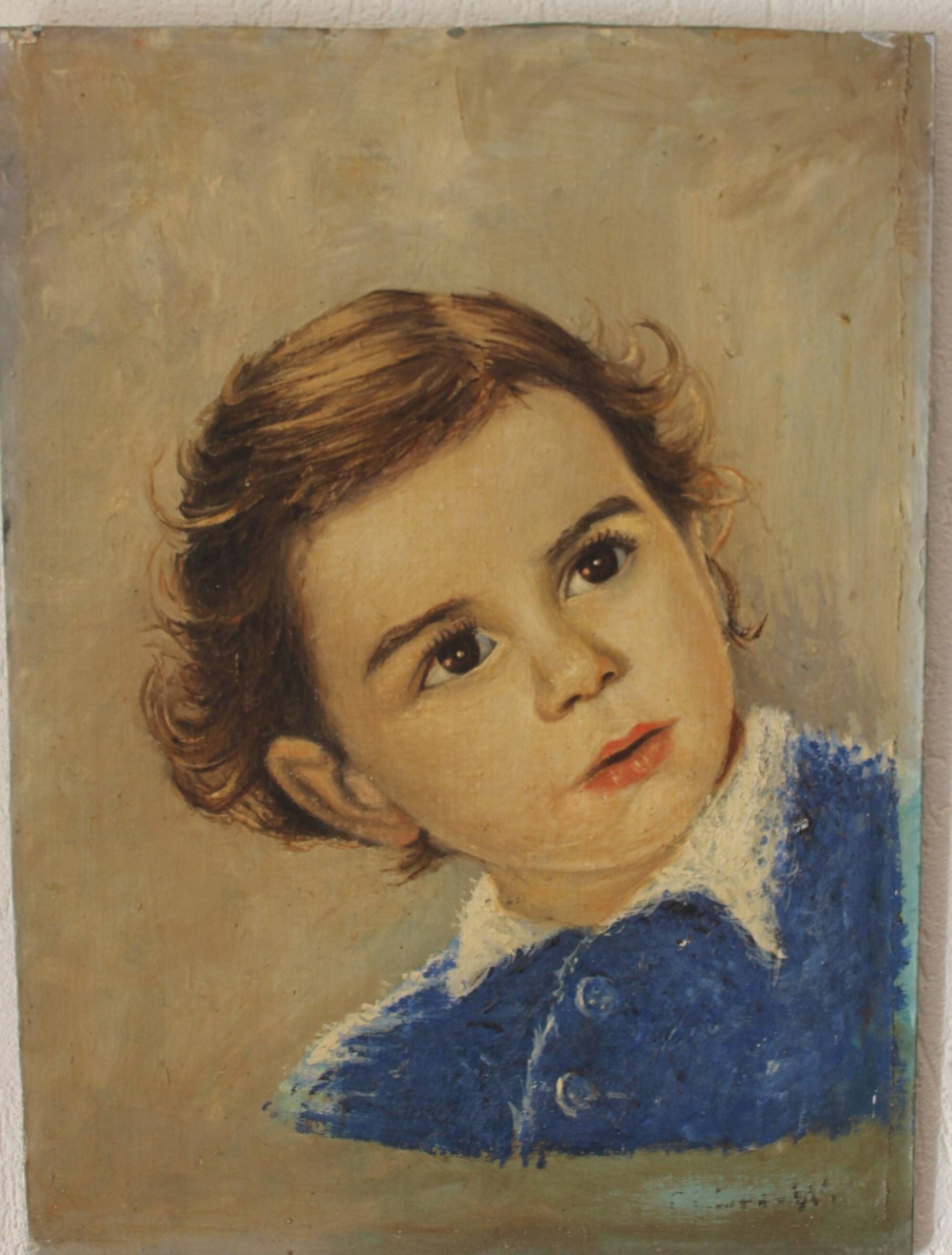 Child portrait oil painting