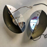 Set of 2 Chrome Plated Wall Lamps, 1950s