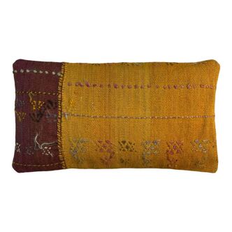 Vintage turkish kilim cushion cover 30x50cm