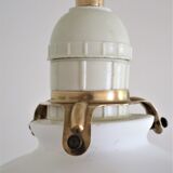 Suspension opaline flower and vintage brass