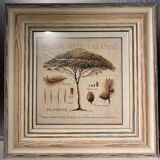 Two botanical paintings, lavender and Mediterranean pines