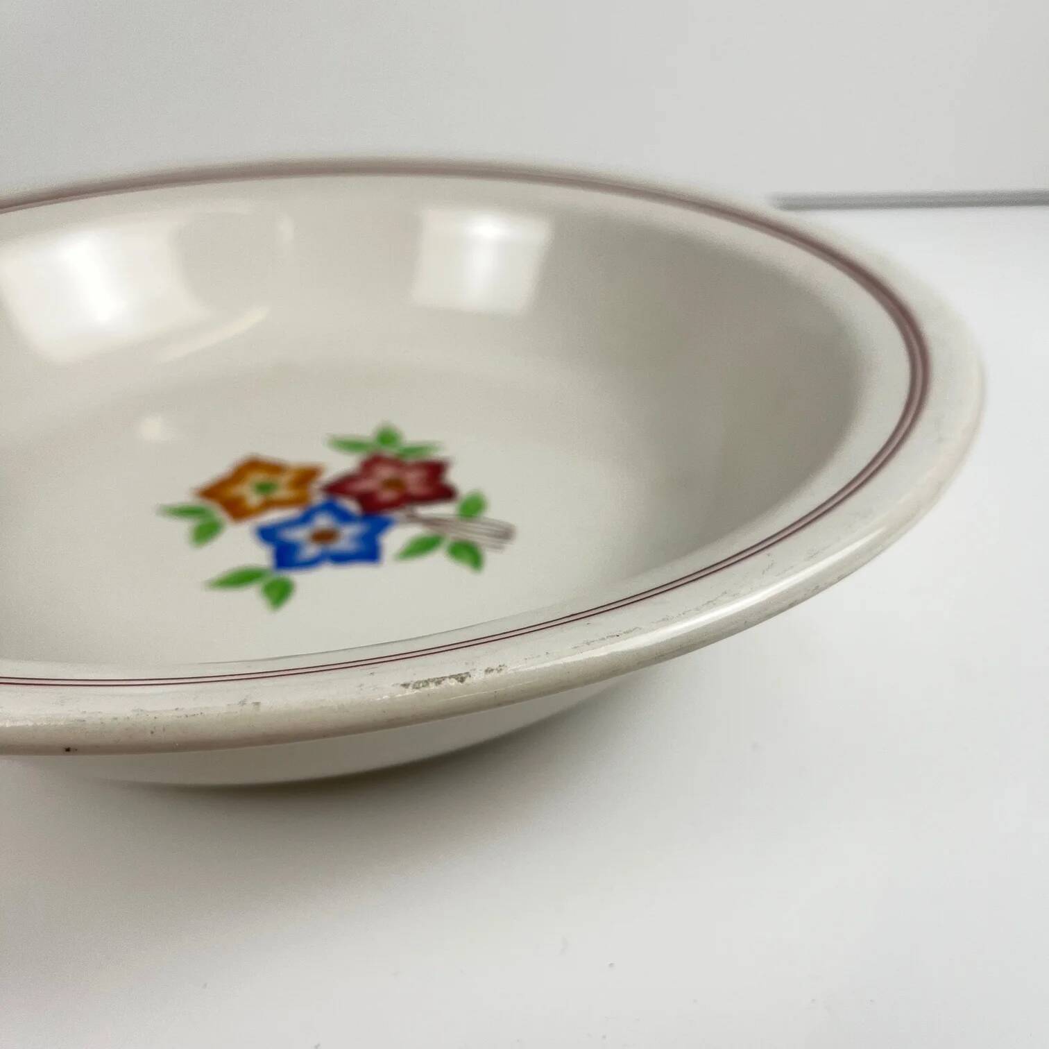Round plate with rim "The Hive", Moulins des Loups, 20th century