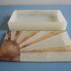vintage Italian stone alabaster box Scaglione