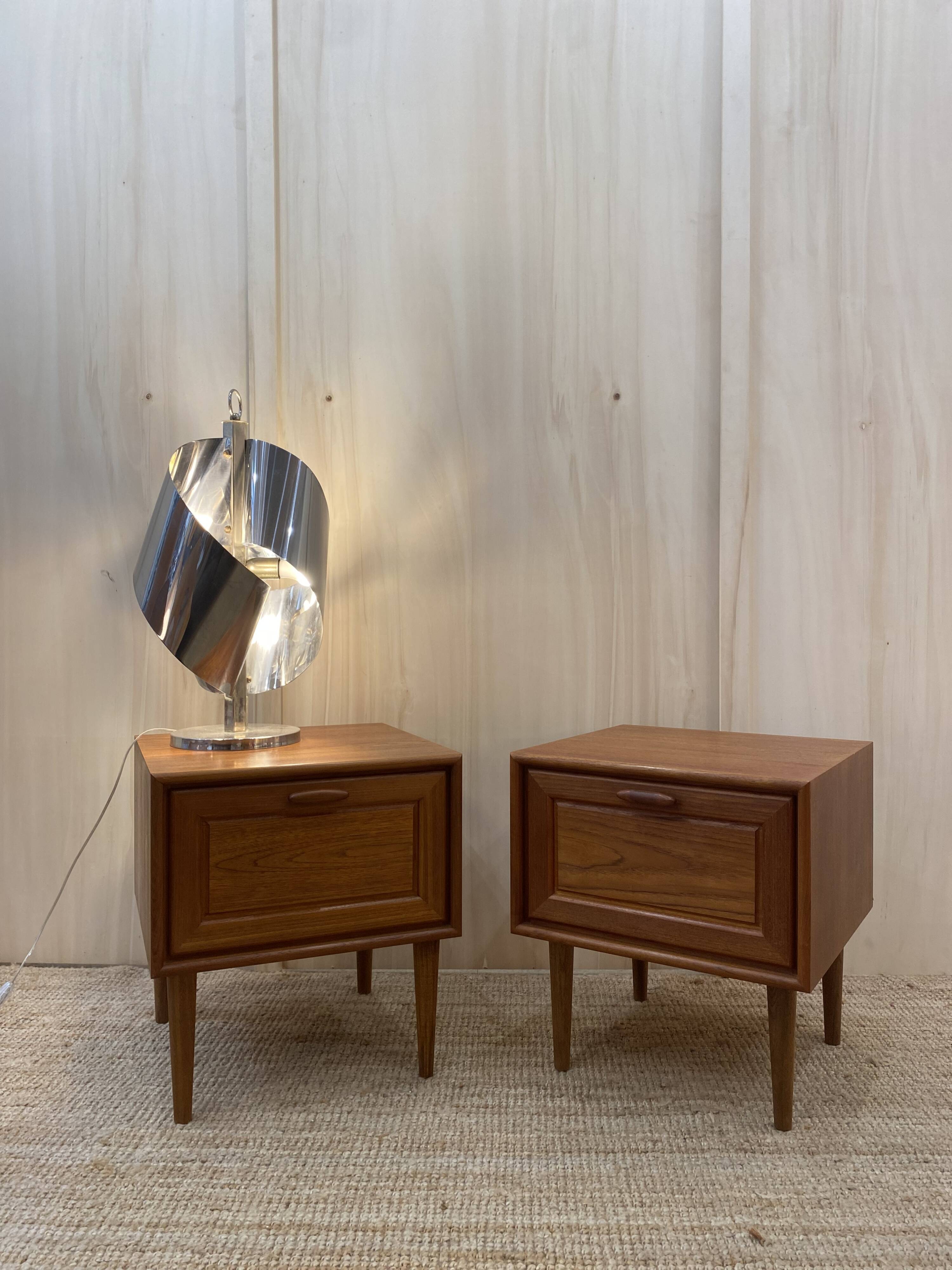 Scandinavian teak bedside table