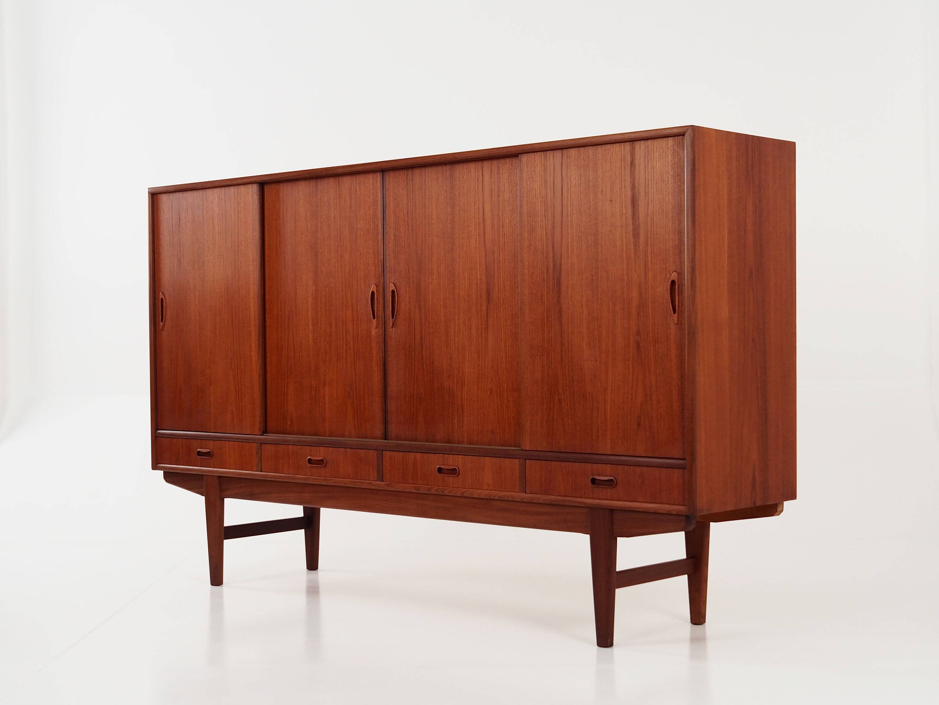 Teak highboard, Danish design, 1970s, production: Denmark