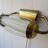 Scandinavian wall lamp in glass and brass