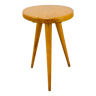 Vintage blond wood tripod stool