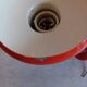 Spot orange et inox brossé années 70