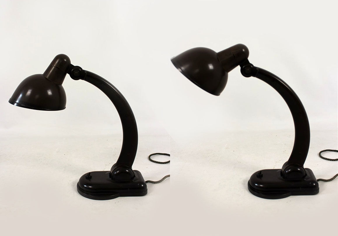 Sigma Bakelite Table Lamp by Christian Dell for Heinrich Römmler, 1930s