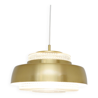 Scandinavian glass lamp, vintage 1970s