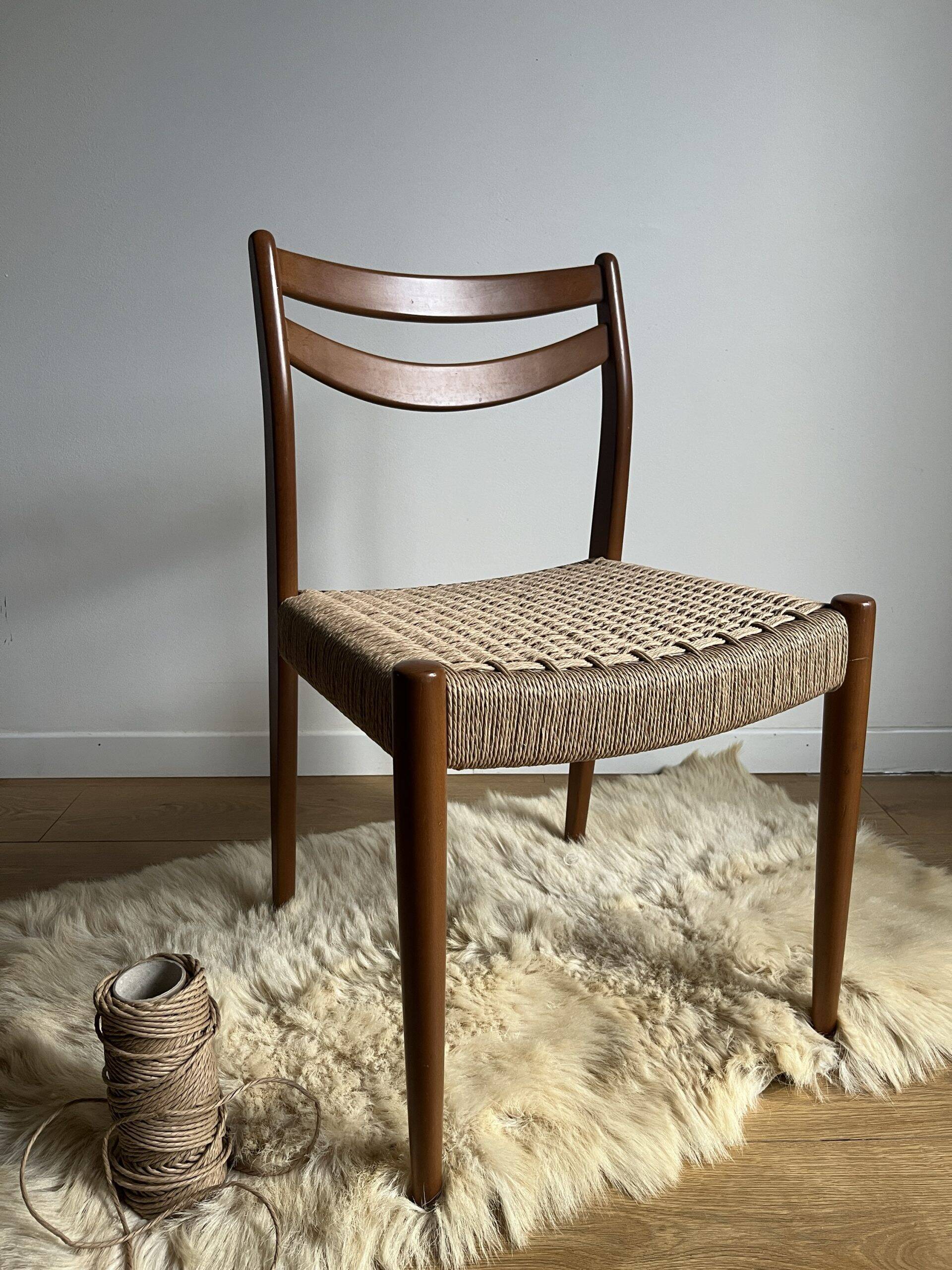 Chaise vintage en corde danoise