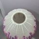 Høyrup Plast Danish pendant lamp, embroidered floral shade, 1960s