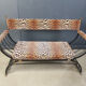 Banc curule de style Maison Jansen, années 1960