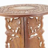 Table bois indienne sculptée