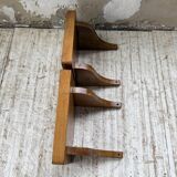Pair of modernist constructivist wall-mounted bedside tables
