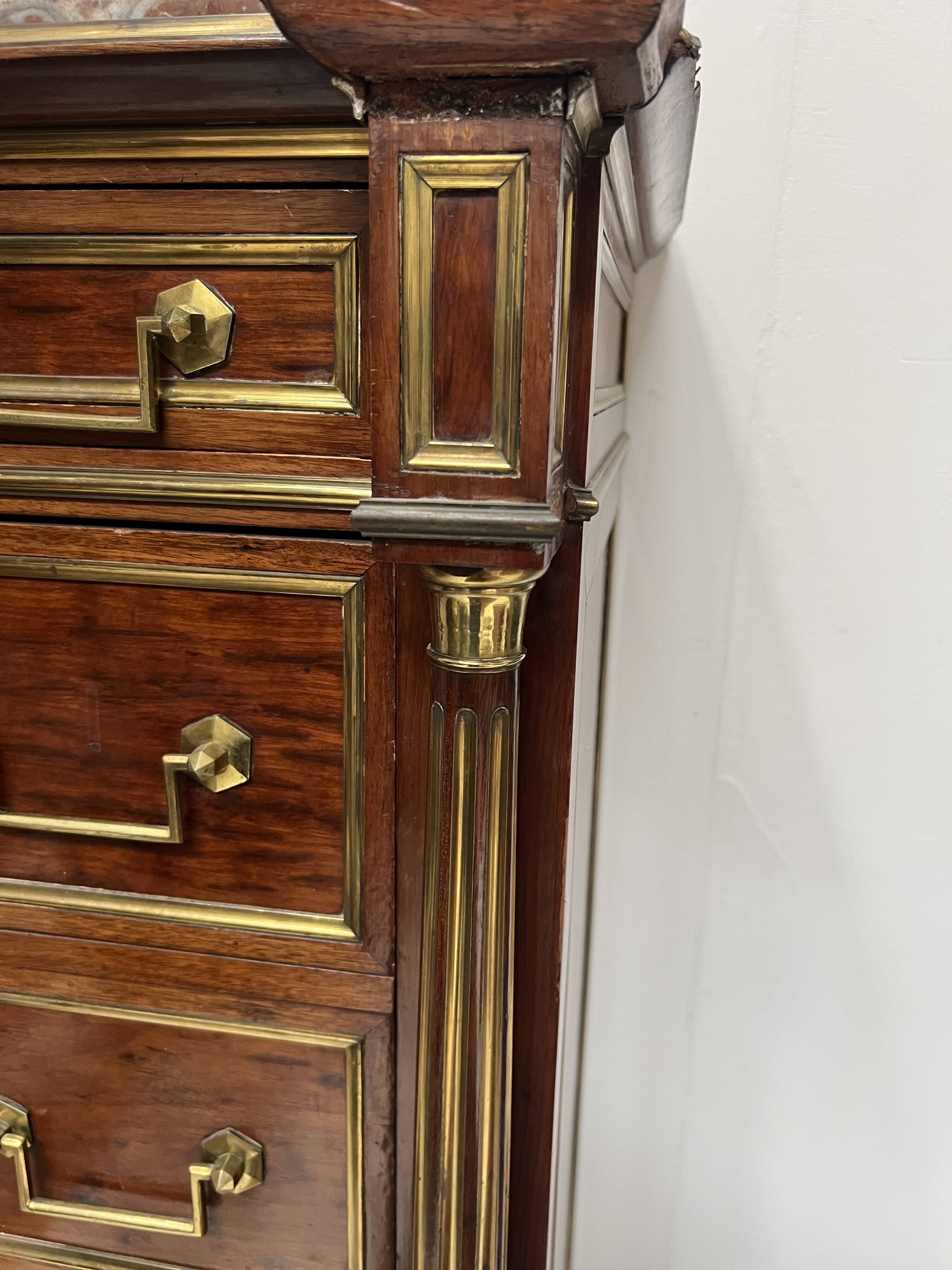 Napoleon III secretary in Louis XVI style made of mahogany, 19th century.