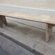 Raw light wood bench