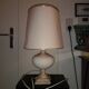 lampe moderniste circa 1970 en travertin et tôle laquée