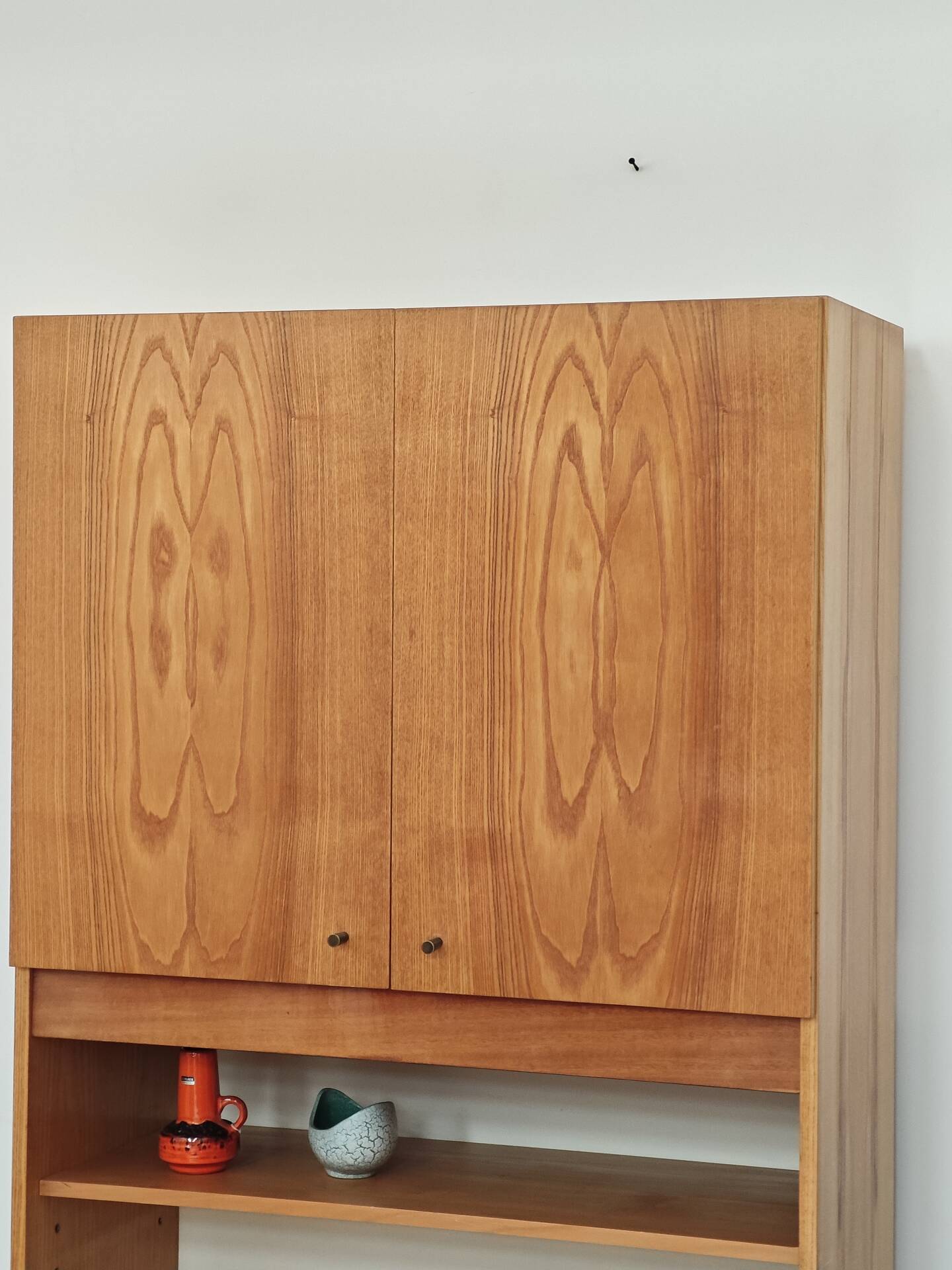 Antique high television cabinet, dresser cupboard by Drevotex Zamberk.