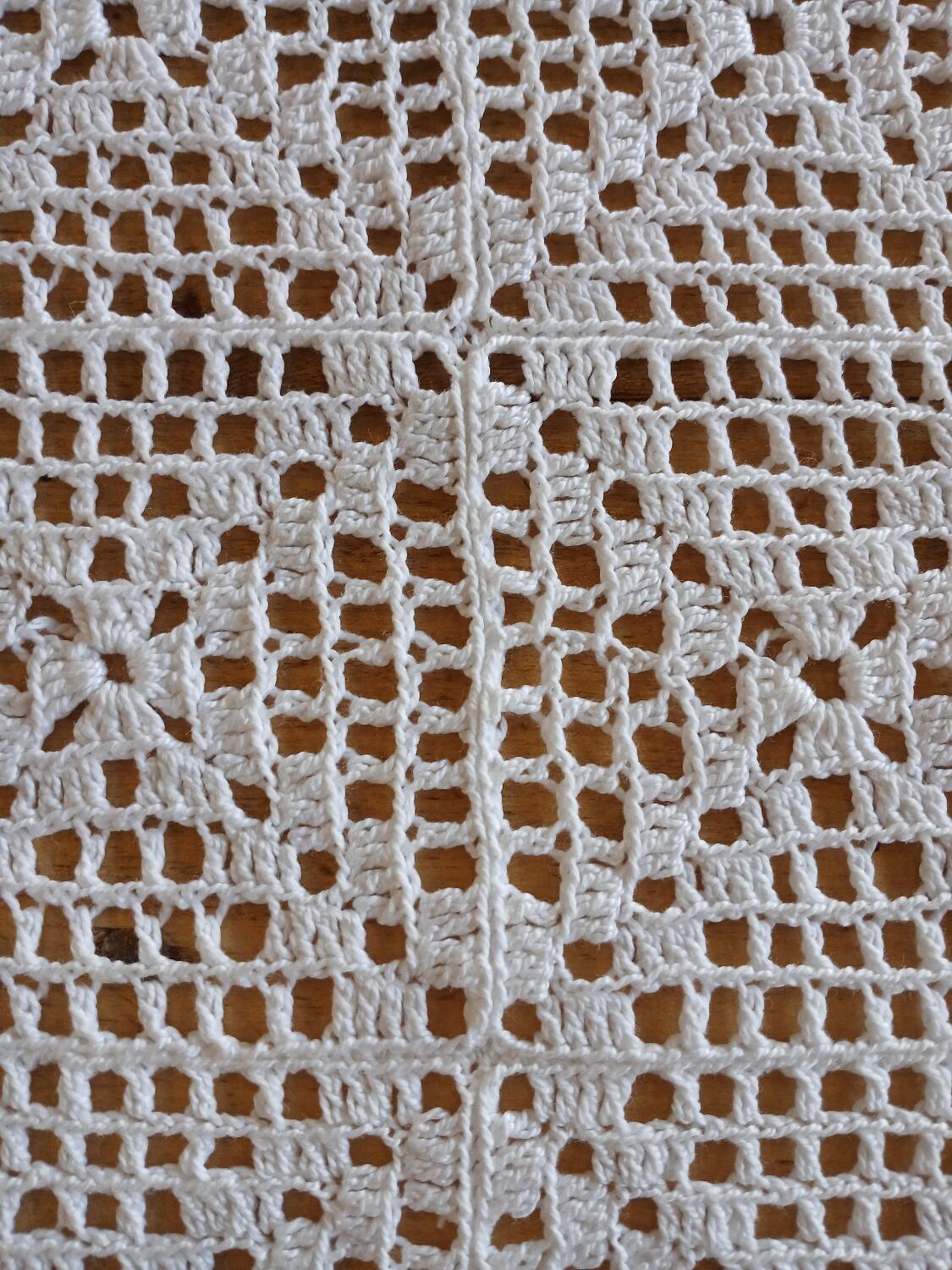 Handmade crochet antique bedspread