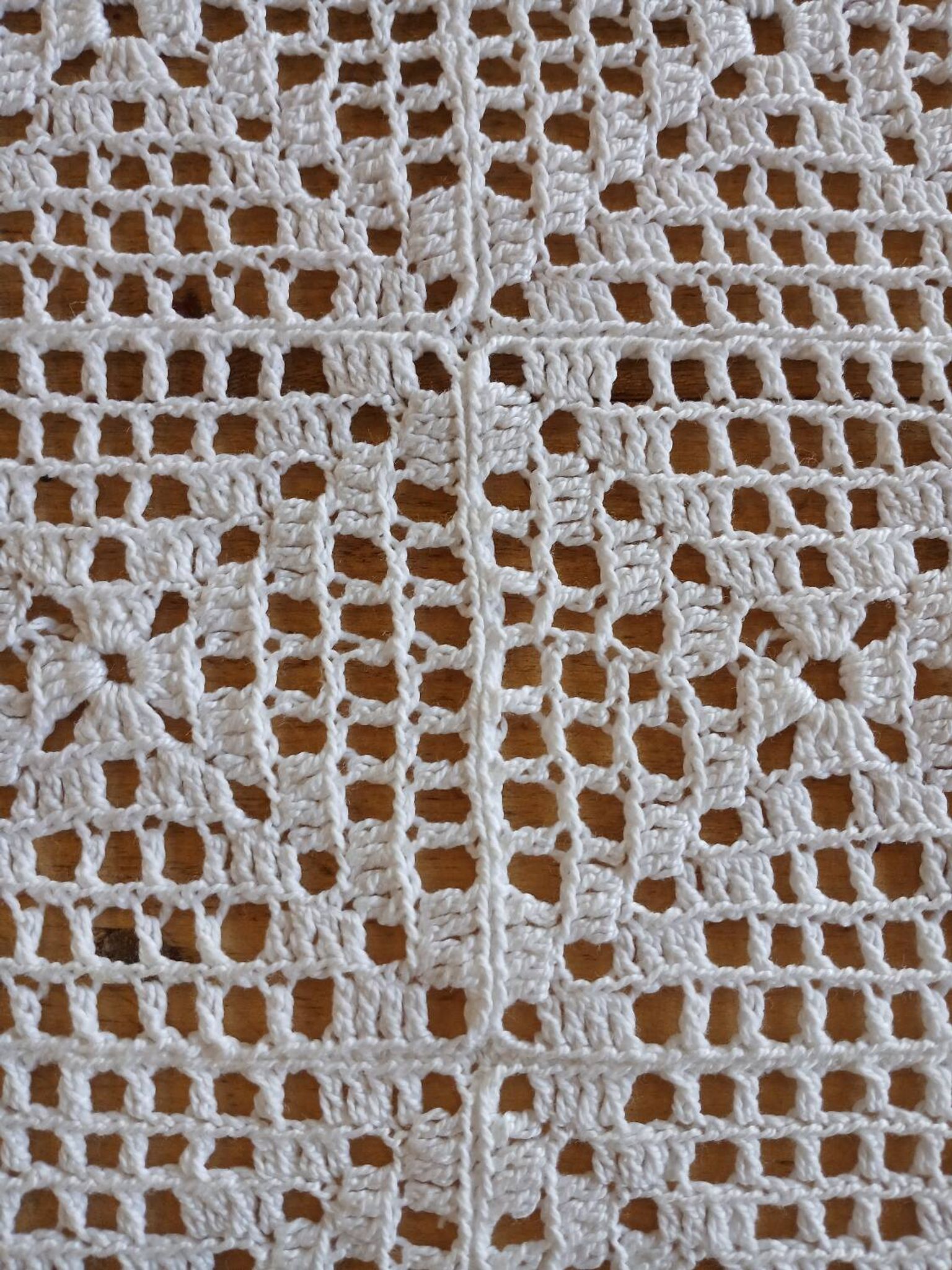 Dessus de lit ancien en crochet fait main