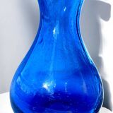 RIOM night service carafe and glass in bubbled blown glass