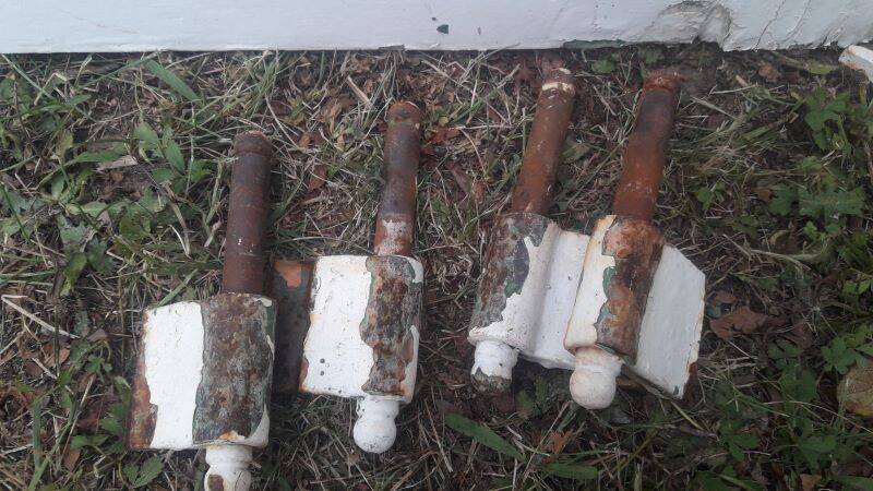 Shutters 4 leaves H148xL245cm antique oak pair 1