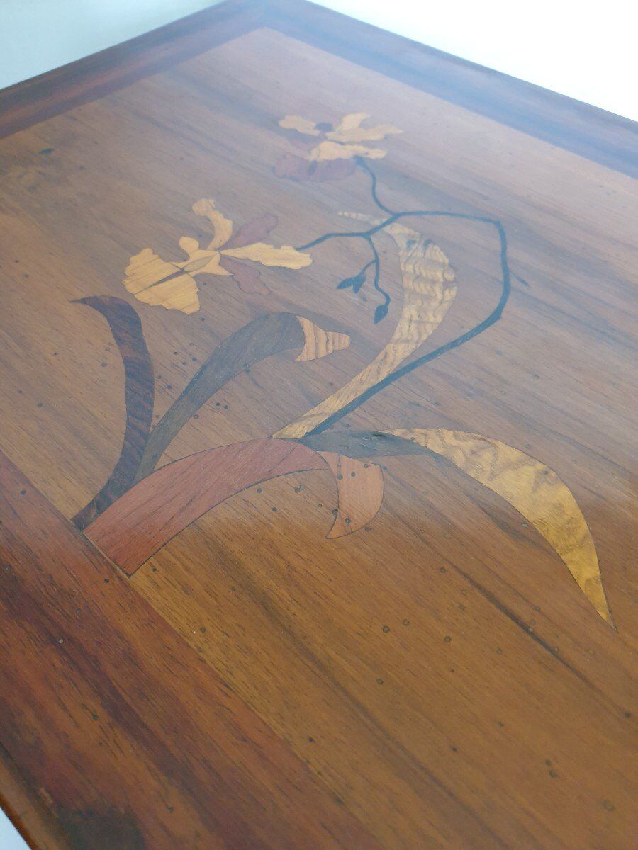 Table à thé Art Nouveau école de Nancy, début XXe