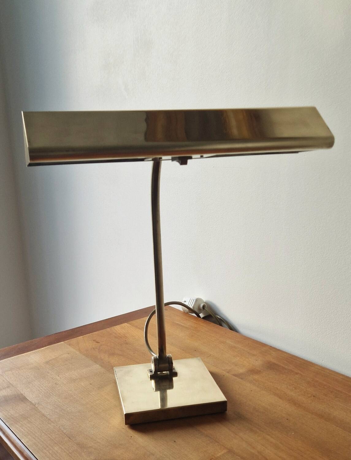 Banker style brass desk lamp 1970