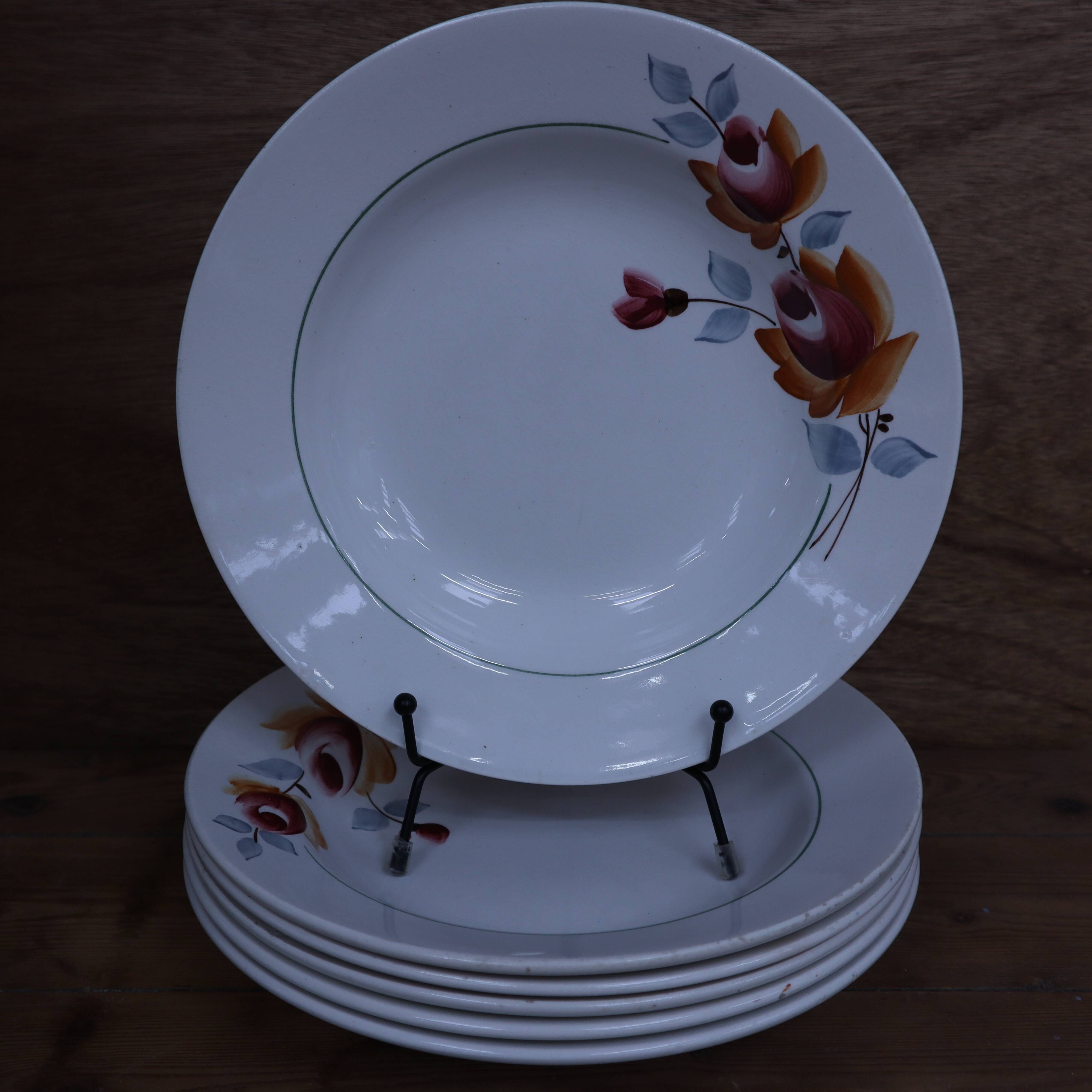 Set of 6 St Amand 7017 deep plates