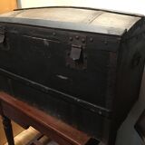 Black fabric top travel trunk