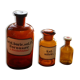 Lot of 3 apothecary bottles