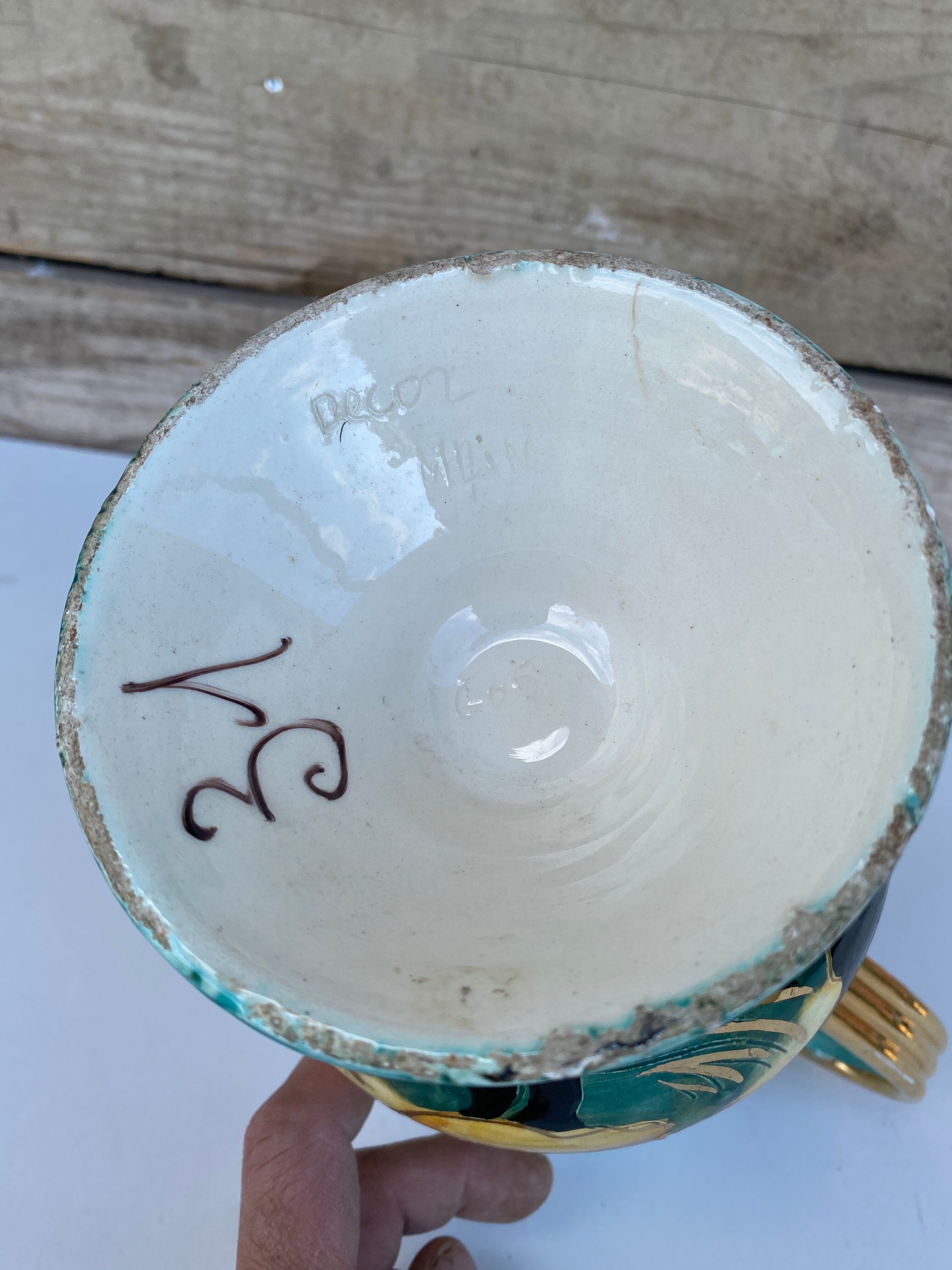 Vintage ceramic vase 1960 Vallauris