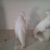 Pair of greenhouses books in albatre