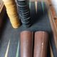 Backgammon game old wooden board game