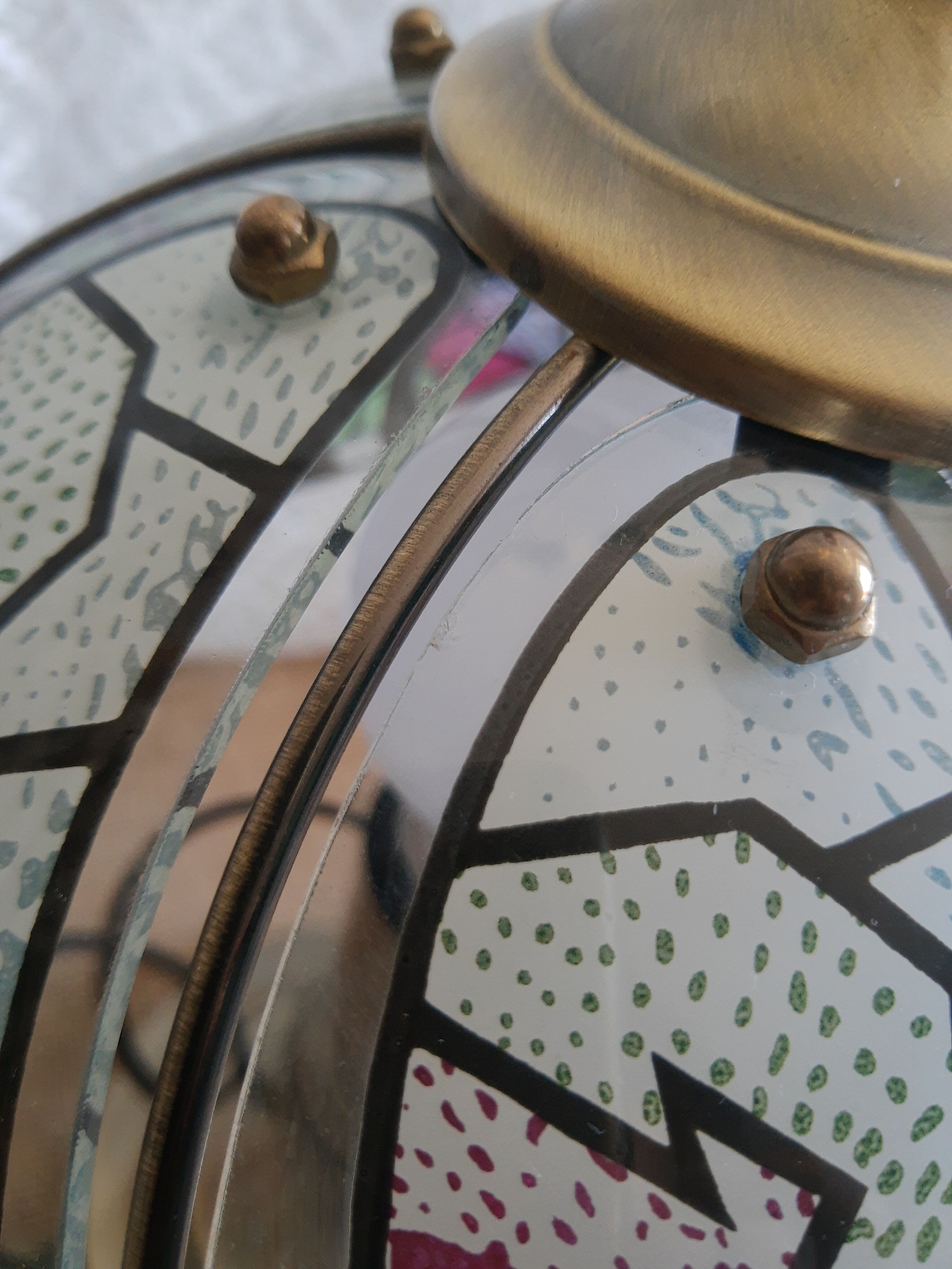 Tactile tiffany style table lamp - vintage