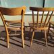 Lot of 4 luterma wood bistrot chairs years 50/60