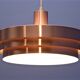 Danish hanging lamp in pink copper, 1970