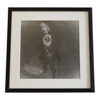 Vintage ethnographic photograph of a West African ritual 43 x 43 cm