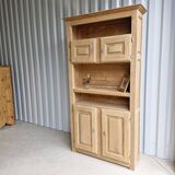 Solid oak display cabinet