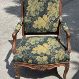 Regency armchair with plant tapestry