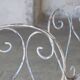 Two iron garden chairs 1950