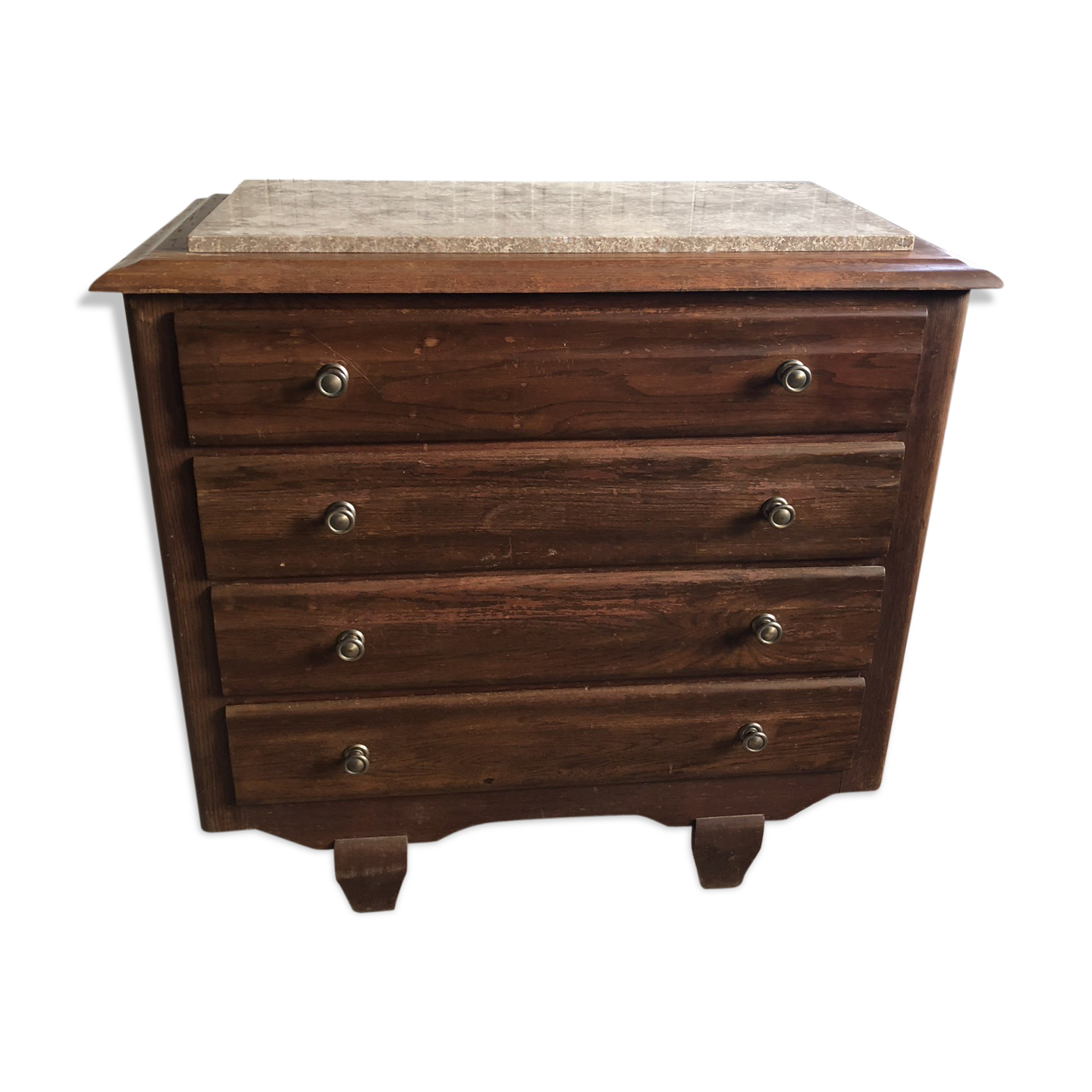 Dresser the 60s in wood and marble