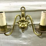 Pair of appliques 2 bronze lights in Dutch style