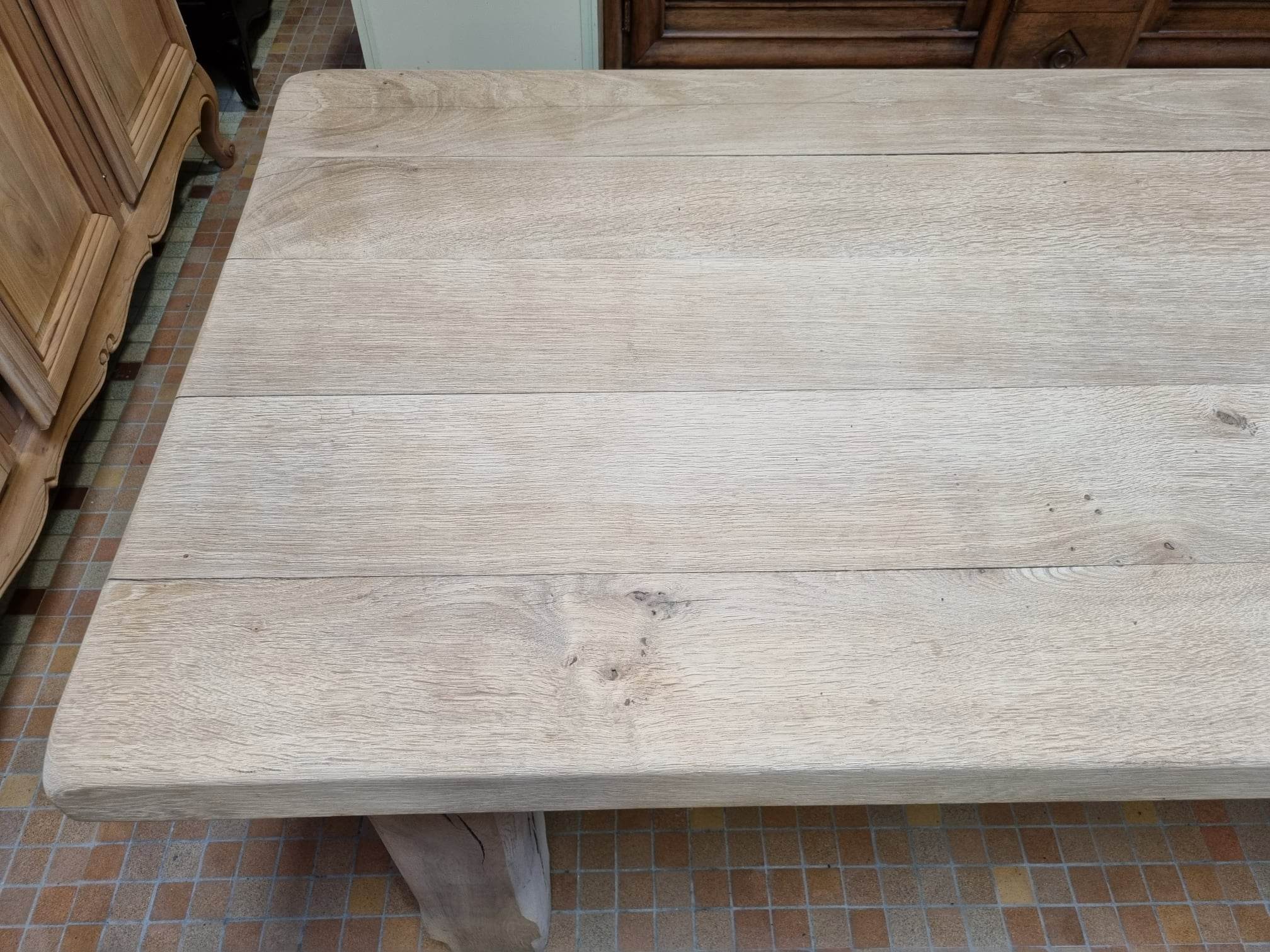 Brutalist oak table