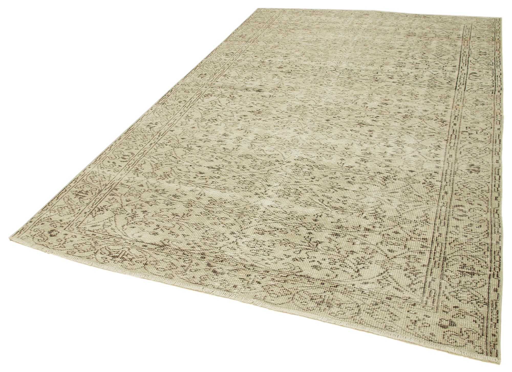 Handmade contemporary oriental beige carpet 190 cm x 295 cm