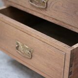 Superb large Parisian oak wardrobe (1930s/1940s)