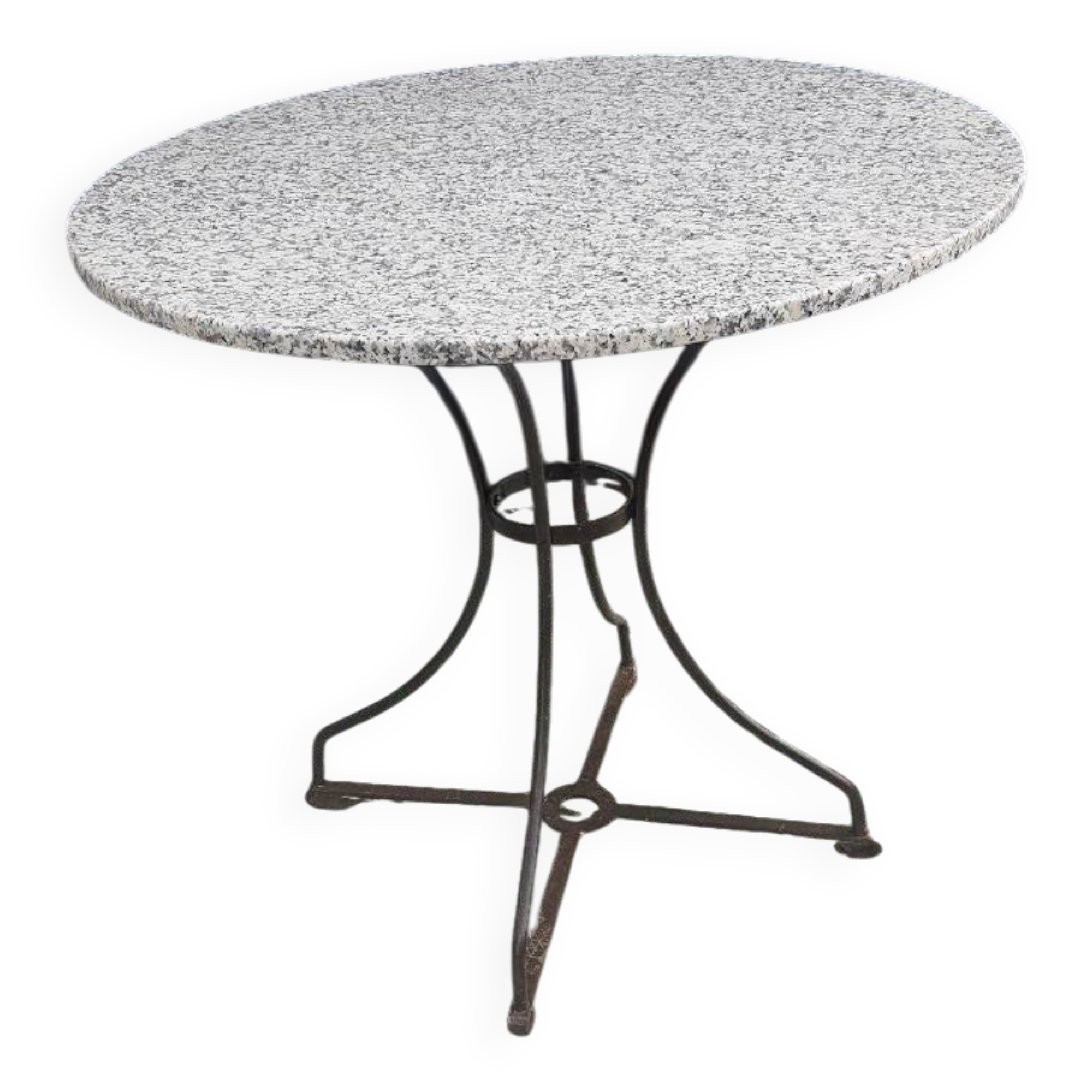 Wrought iron pedestal table