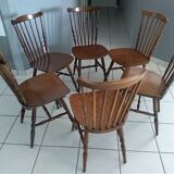 Suite of 6 chairs by Baumann model Tacoma 1970s