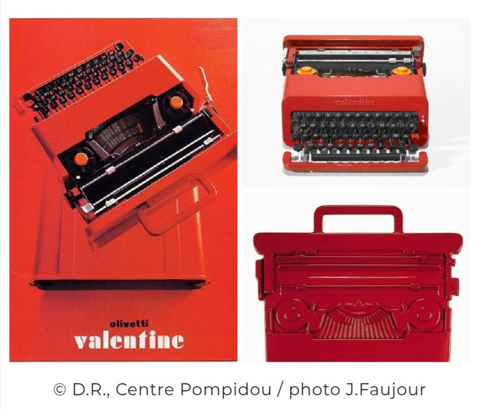 Valentine typewriter by Ettore Sottsass for Olivetti year 1969